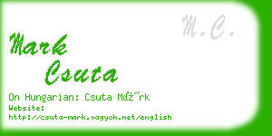 mark csuta business card